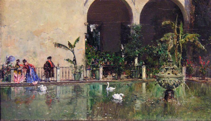 Raimundo Madrazo Estanque en los jardines del Real Alcazar de Sevilla France oil painting art